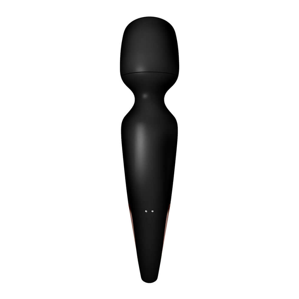 Satisfyer Wand-erland - Black - Black/Rose Gold USB Rechargeable Massage Wand